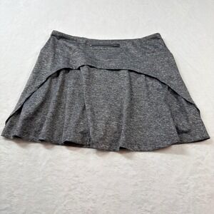 Fulbelle Athletic Skort Women Large Gray Space Dye Excellent Built-in Shorts